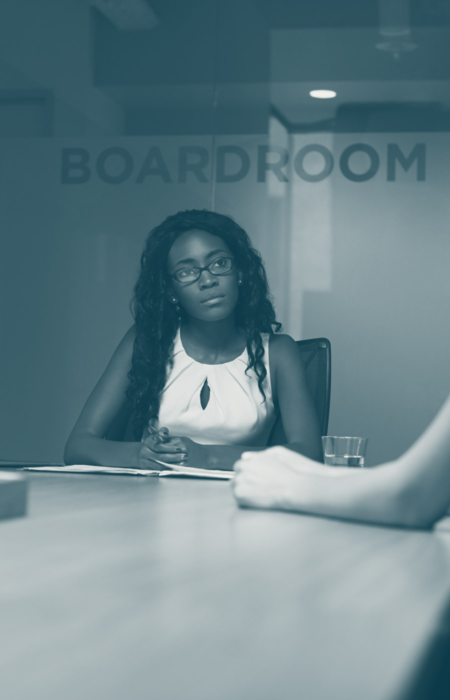 Parity On Board Coalition Woman in boardroom meeting
